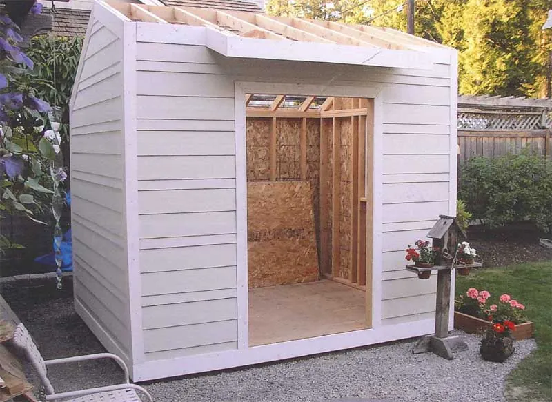 Building Plans Front Photo 04 - Monaca Salt Box Storage Shed 002D-4519 | House Plans and More