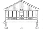 Ranch House Plan Front Elevation - Hunters Cove Sports Cabin 002D-7508 | House Plans and More