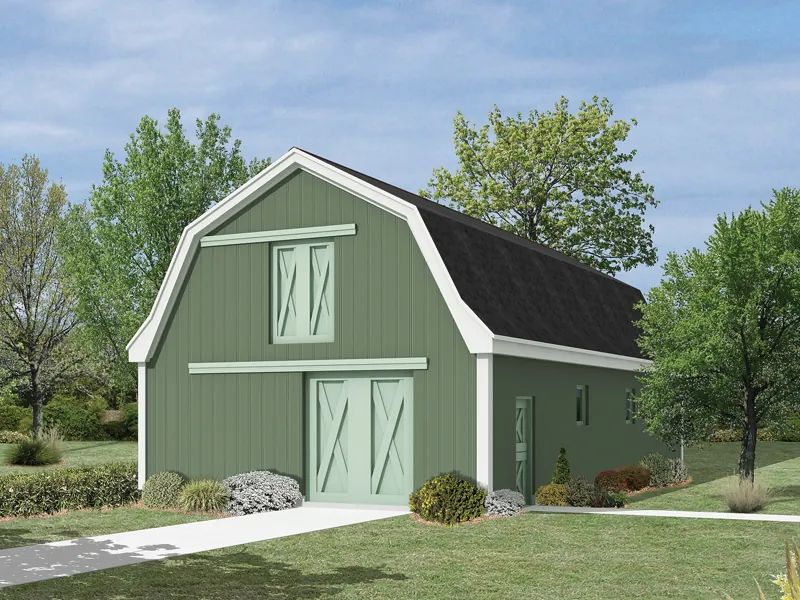 This pole building includes a horse barn with loft for keeping animals comfortable and secure