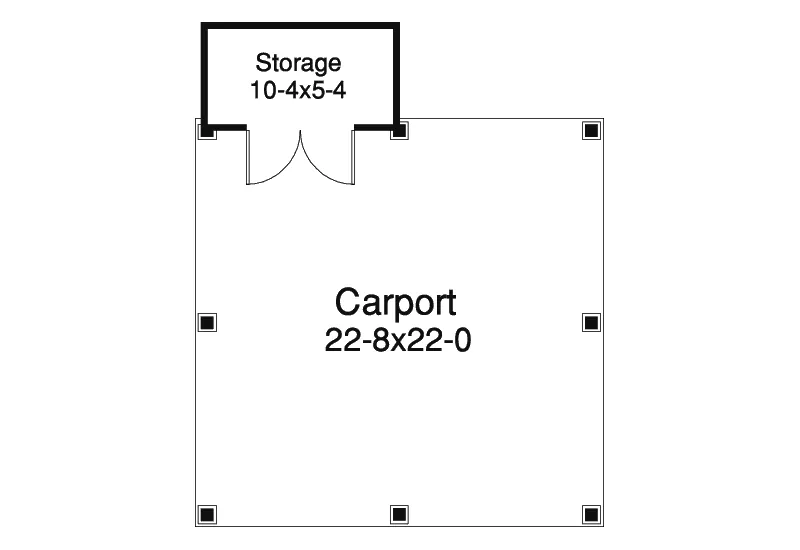 Building Plans First Floor - Giselle Carport With Storage 009D-6002 | House Plans and More