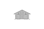 Building Plans Rear Elevation - Ellendale Trail Screen Pavilion 009D-7530 | House Plans and More