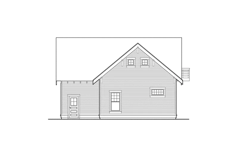 Building Plans Rear Elevation - Waterville 3-Car Garage 012D-7500 | House Plans and More