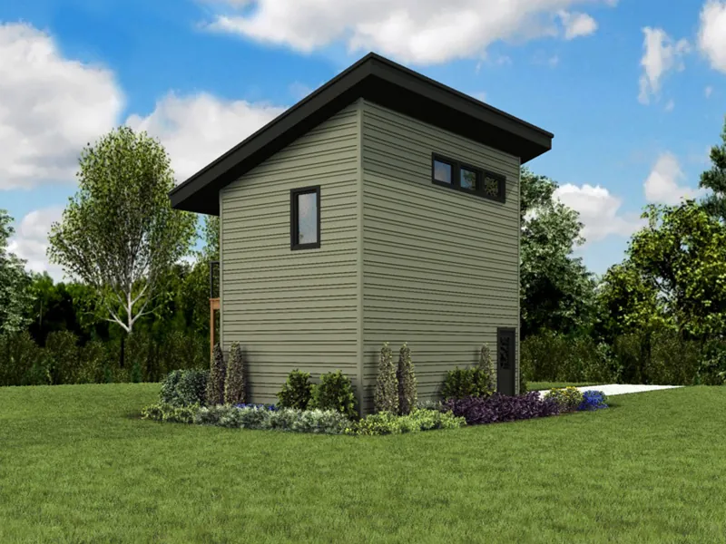 Contemporary House Plan Rear Photo 03 - Frida Apartment Garage 012D-7506 | House Plans and More
