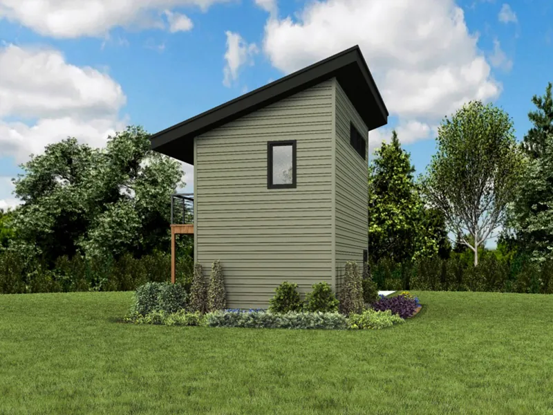 Contemporary House Plan Rear Photo 04 - Frida Apartment Garage 012D-7506 | House Plans and More