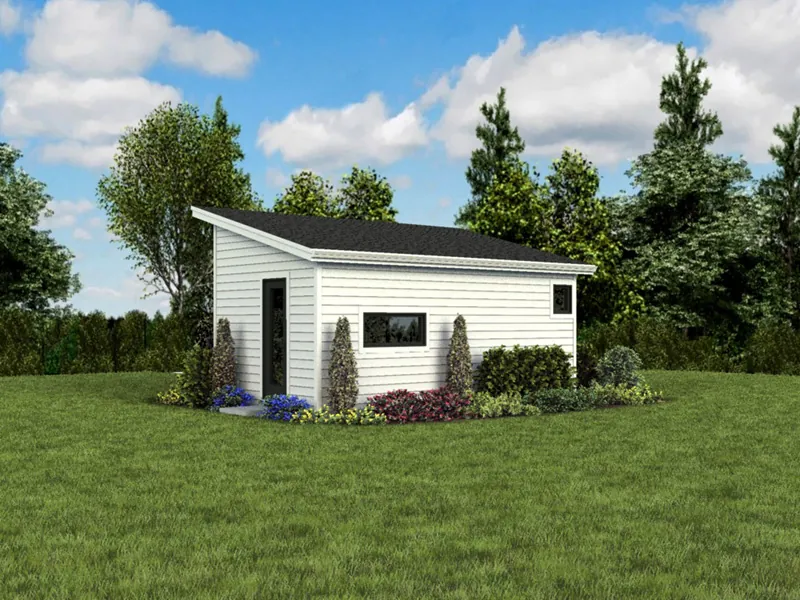 Contemporary House Plan Rear Photo 05 - 012D-7510 | House Plans and More