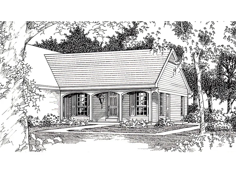 Traditional House Plan Front of Home -  075D-7502 | House Plans and More
