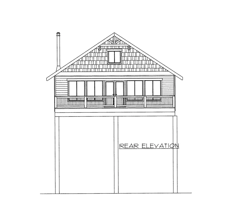 Building Plans Rear Elevation - 088D-0482 | House Plans and More