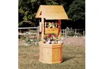 Simple rustic all wood wishing well