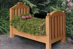Charming all wood flower bed planter