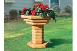 Landscape timber plant stand is a sturdy planter perfect for the front or backyard
