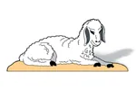 A sweet lamb can be added to your nativity scene
