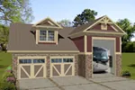Building Plans Front of House 108D-7510