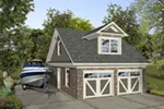 Building Plans Front of House 108D-7512