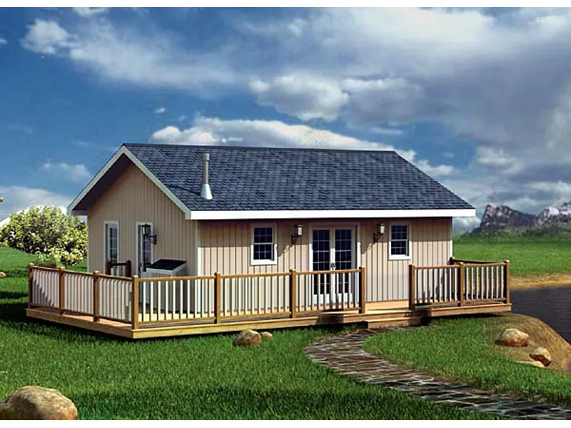 Building Plans Front of Home - Edelle Cabin Home 109D-7500 | House Plans and More
