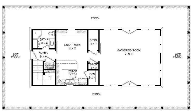 Country House Plan First Floor -  142D-6052 | House Plans and More